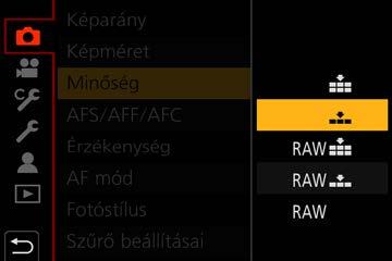 Alapvető tudnivalók A menü beállítása 3 A gombokkal válasszon menüpontot, és nyomja meg a [MENU/SET] gombot Menüpont Oldalszám A következő oldalra a hátsó tárcsa elforgatásával válthat át.