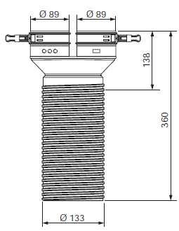 Tartozék Leírása Átmérő (Φ) ζ-érték Rendelési szám Egyenes szelepcsatlakozó, Ø125 mm (két csővezetékre) Ø75/62 mm-es levegő cső esetén alkalmazható, a pormentes szerelés érdekében záró dugóval,