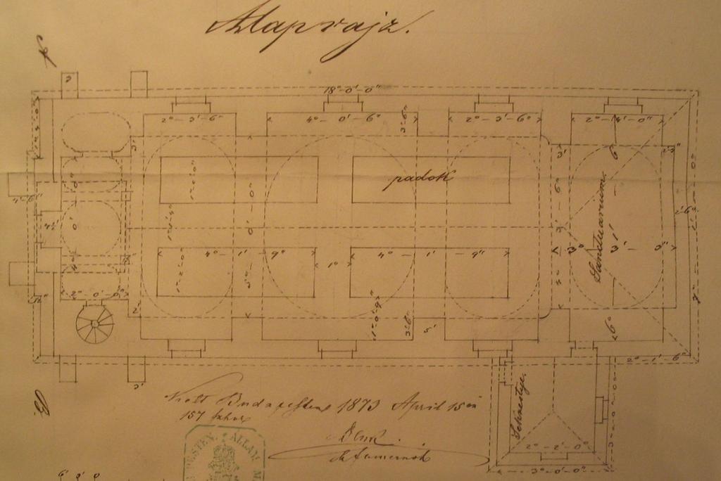 A templomról egy alaprajzi és egy főhomlokzati tervrajzon kívül nem maradt ránk semmi. A megrongálódott, de még el nem bontott templom belsőteréről több kép is készült.