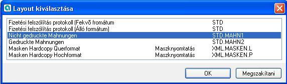 4 Layout kiválasztása» Kattintson a STD.