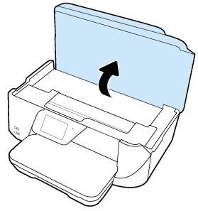 A nyomtató kikapcsolásához nyomja meg a (Tápellátás) gombot. 2. Távolítsa el az összes papírt a kimeneti tálcáról. 3. Papírelakadás megszüntetése a hátsó ajtón keresztül a.