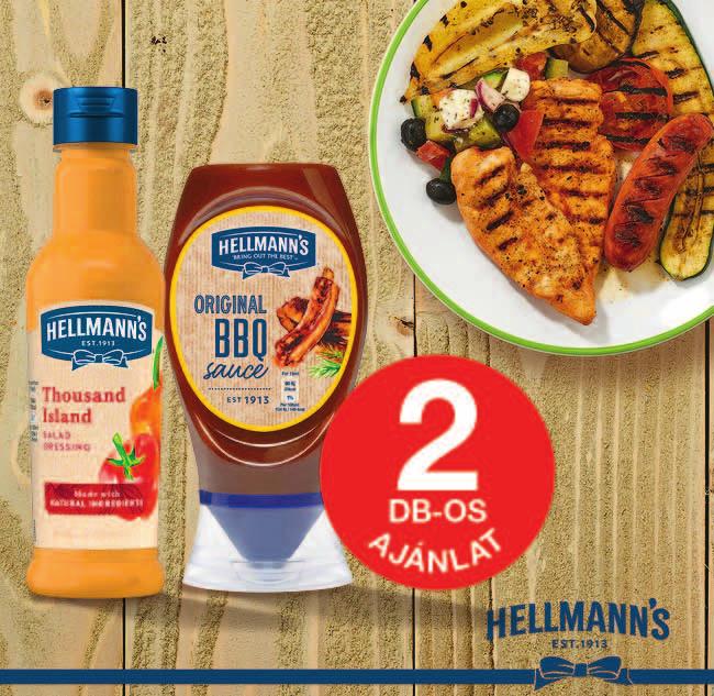 SPÁJZUNKBÓL HELLMANN S ÖNTETEK ÉS SZÓSZOK 210-250 ml/ db SÜTÉSÁLLÓ DZSEM 500 g/db