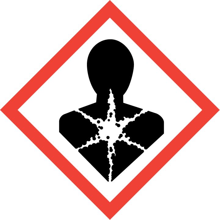 ; H331 Acute Tox. 3.; H301 Sk in Corr. 1B.; H314 Resp. Sens. 1.; H334 Skin Sen. 1.; H317 STOT SE 3.; H335 Aquatic Acute 1.