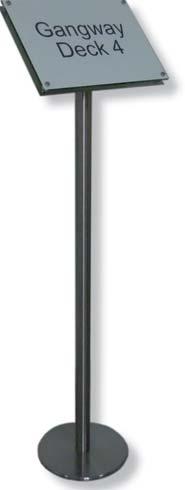 stainless steel sign holders.