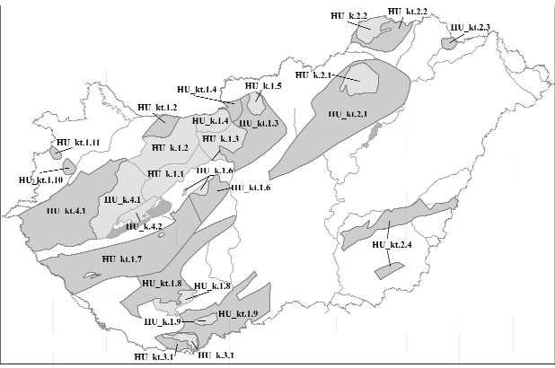 148 CSERNY TIBOR et al. Karsztosodott kőzetekben tárolt karsztvíztestek: Hideg karsztvizeket tároló víztestek: a karsztforrások vízgyűjtői szerint további víztestekre felosztva (3. ábra).