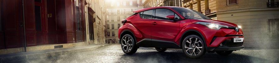 DIVATOS VÁROSI MODELLEK JÁNLATAI 7 TOYOTA C-HR A legizgalmasabb formavilágú Toyota hihetetlen gyorsasággal robbant be a piacra. Alig két év alatt lett Magyarország piacvezető* hibrid modellje.