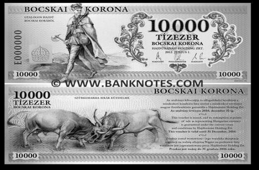 Figure 1. The money of Bocskai Korona 1. ábra. Bocskai Korona (www.hbmo.hu) Kutatásom interjúalanyai között felkerestem a holding vezérigazgatóját, Dr. Horváth Tibort.
