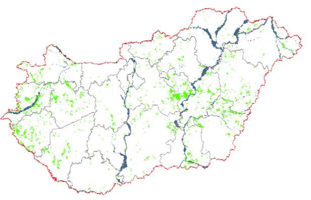 fognak kialakulni (1. ábra). 1. ábra. ZÖLD forgatókönyv szerinti földhasználati rendszer változása 2017-2037 időszakban Figure 1.