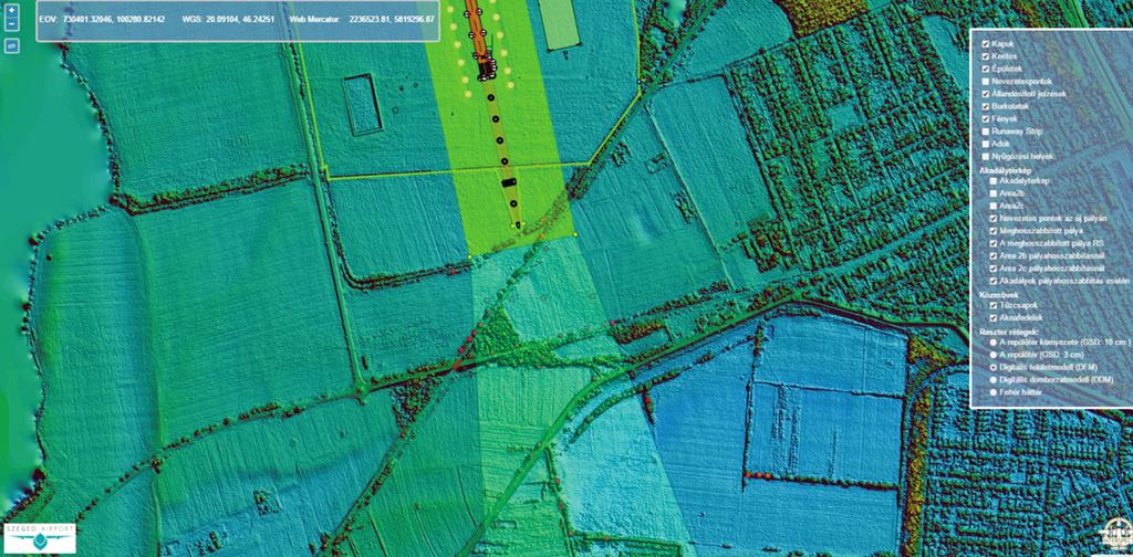 a repülőtéri térinformatikai rendszerben