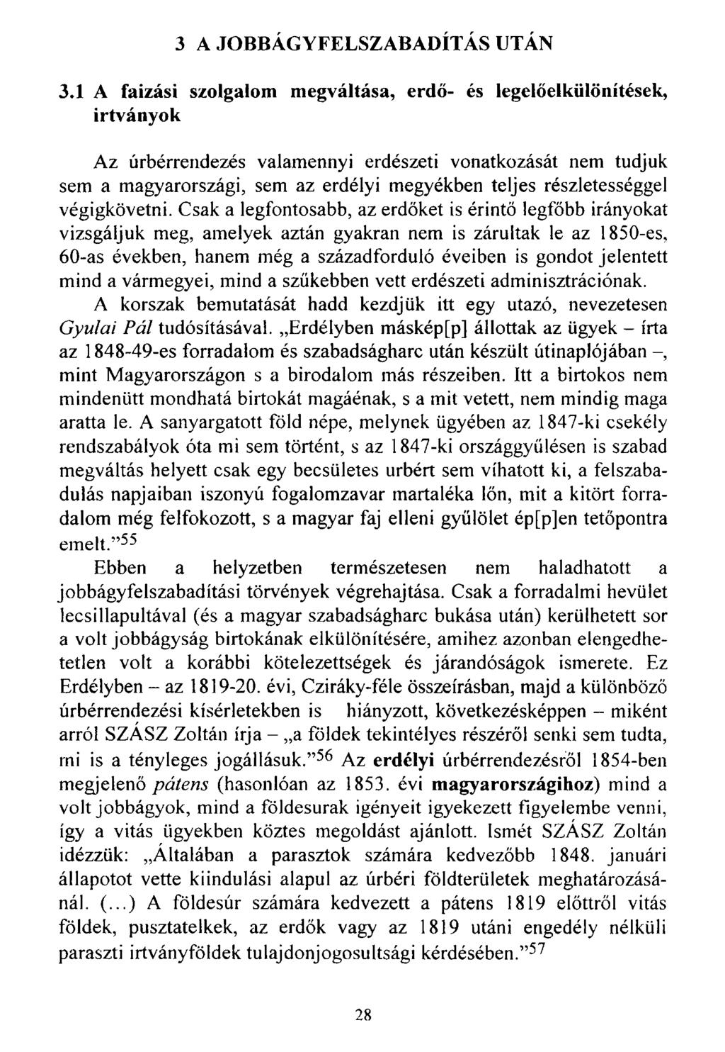 3 A JOBBÁGYFELSZABADÍTÁS UTÁN 3.