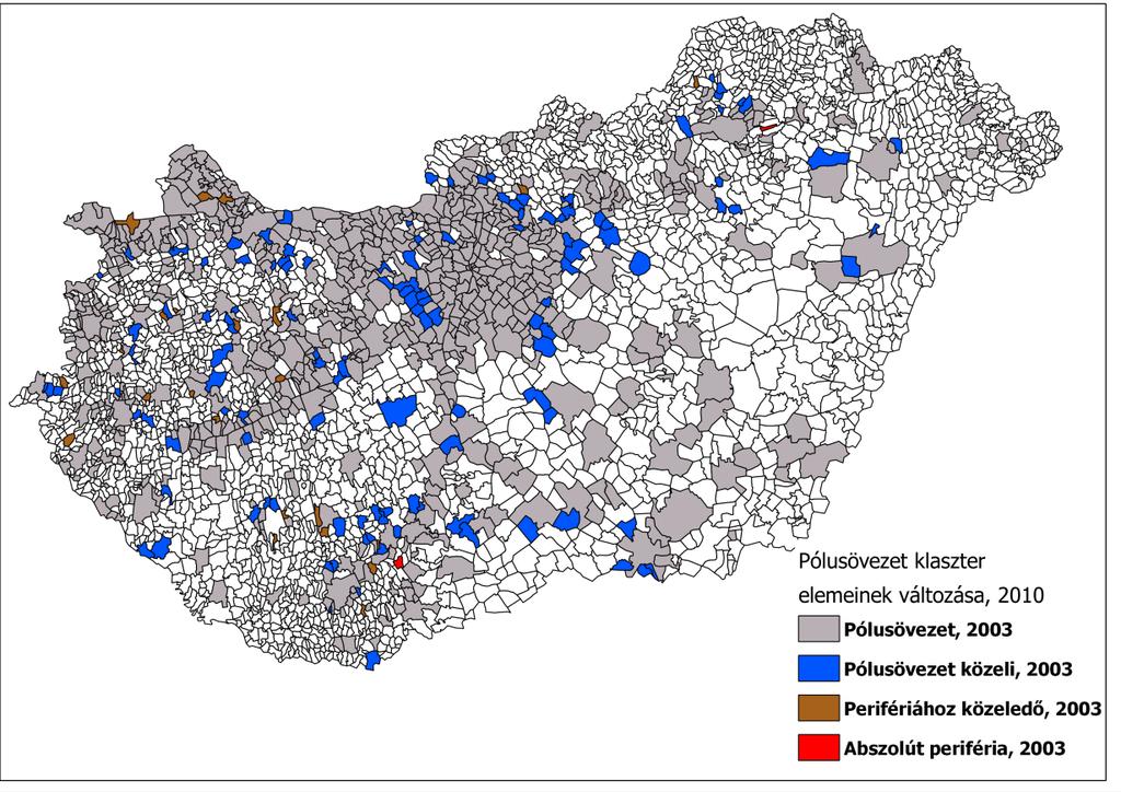 Kutatásom alapján kijelenthető, hogy szoros összefüggés tapasztalható az autópályák, illetve a pólusövezet klaszter tagjait illetően.