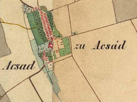 5 Vályi András statisztikus-geográfus 1796-os Magyar országnak leírása című művében ekképp mutatja be Acsádot: nevezetes falu Vas Vármegyében, birtokosa Szegedy Uraság, a kinek szép kastéllyával