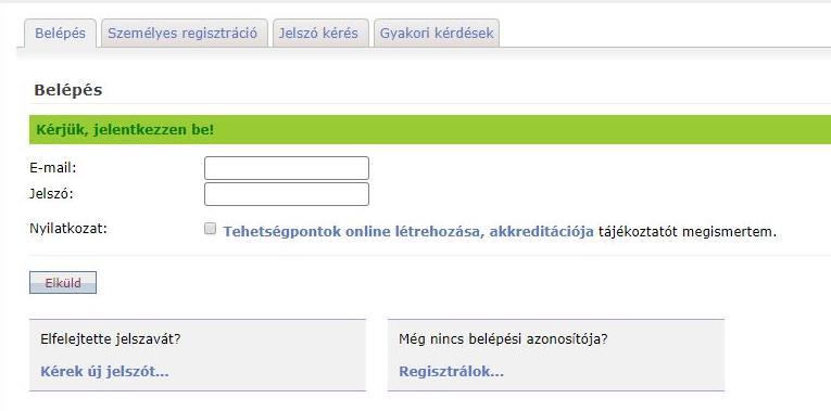 Az Elküld gomb megnyomását követően a következő visszajelzést adja az online felület: Kedves XY! Egy jóváhagyó linket küldtünk az Ön részére, a(z)...@... címre.