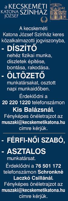 VILLANY és gázórák leolvasására kecskeméti lakost keresünk. Feltételek:"B" kategóriás jogosítvány, magángépjármű. Érdeklődni: allashirdetes-kecskemet@ dlkft.