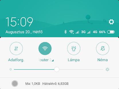 ÚJ ÉRTESÍTÉSI PANEL: 1. Válthat az új, kombinált, vagy a régebbi, két paneles megjelenítés között a BEÁLLÍTÁSOK / ÉRTESÍTÉSEK ÉS ÁLLAPOTSOR / KAPCSOLÓK HELYZETE menüpontban. 2.
