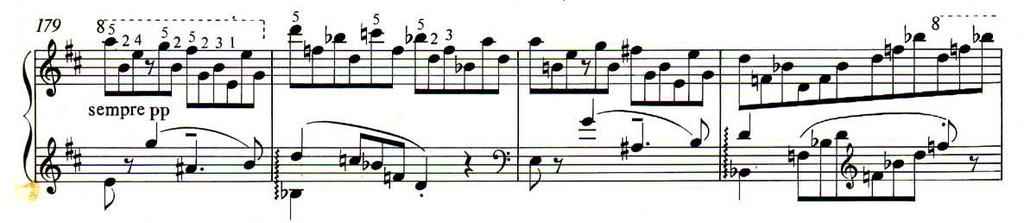 Choi Insu: Horowitz és Richter 80 A 167. ütemben is feltűnik a tizenhatodos, díszítő hangcsoport sűrítése. Azért tűnik sűrítésnek, mert a tenor hisz-hang után indítja a felső szólam a-hangját.