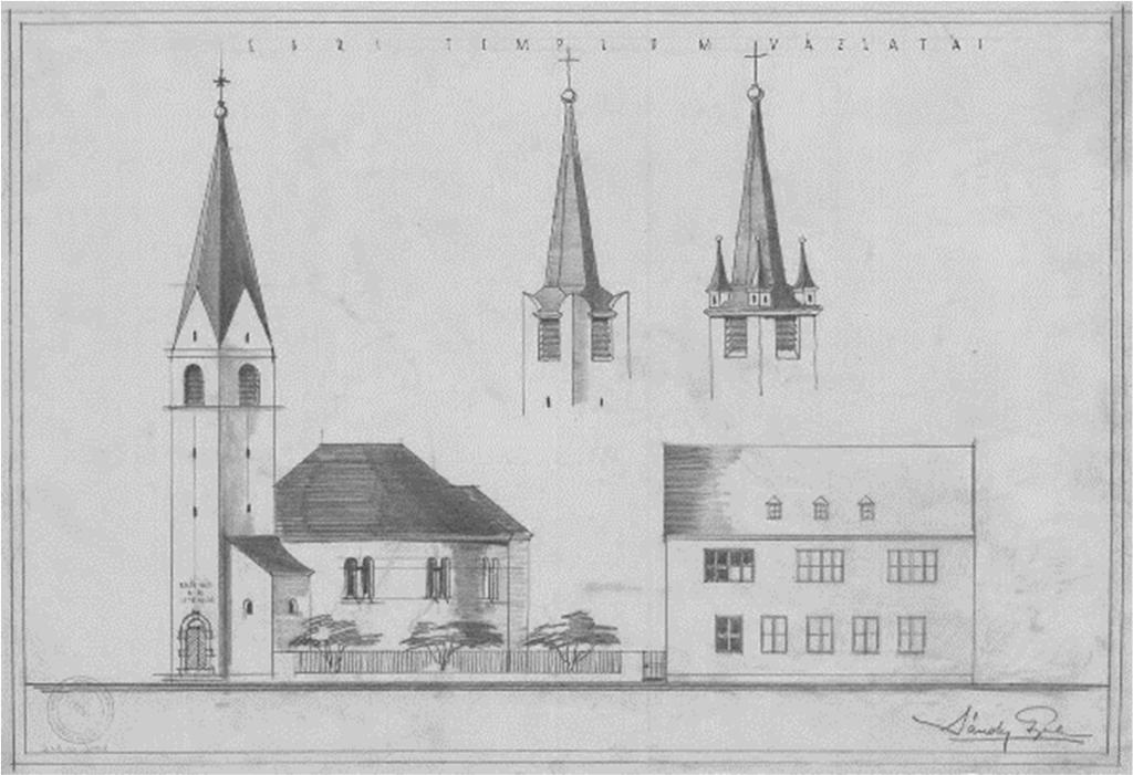 105 Hagyományosan a körből származtatható formák közül a hossztengely mentén megnyújtott elliptikus alakzatok evangélikus templomok esetében is megjelentek. Az ellipszis forma a 17.