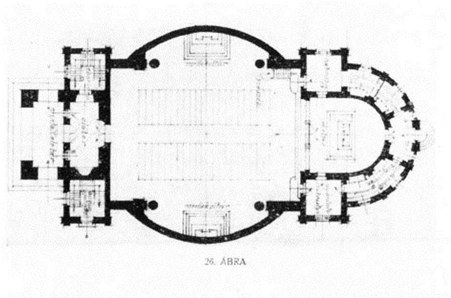58 21. kép: Új hatvani római katolikus templom terve, Szent Antal jelige, 1928. (forrás: TF 1928/1, 15.