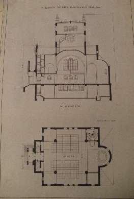 (1940) 511 evangélikus templomok. (II/24) Két további terven, a szegedi evangélikus templom egyik első variánsánál (s.a.) (60-61. kép) ill. a mátyásföldi templom (1935) (62.
