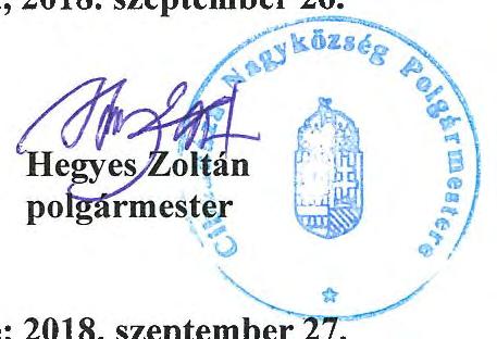 Cibakháza, 2018. szeptember -26. ~"-ÖZSée ~ ~ ~o~!;.,, a..,., "' - ~ ~'t, rmester ~ Kihirdetve: 2018. szepte~ ; ~ Előzetes hatásvizsgálat A jogalkotásról szóló 2010. évi CXXX. törvény 17.