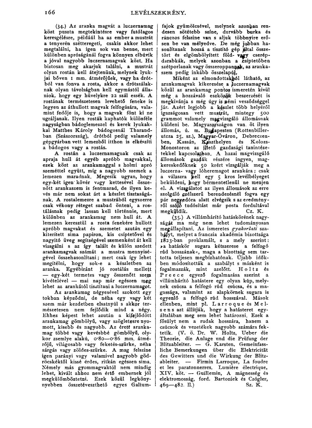 i66 LEVÉLSZEKRÉNY. (34.