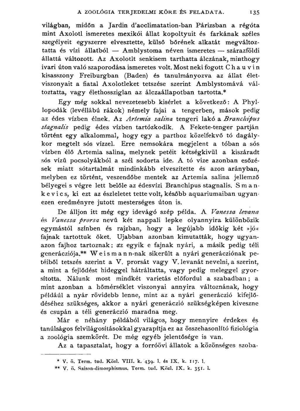 A ZOOLÓGIA TERJEDELMI KÖRE ÉS FELADATA.