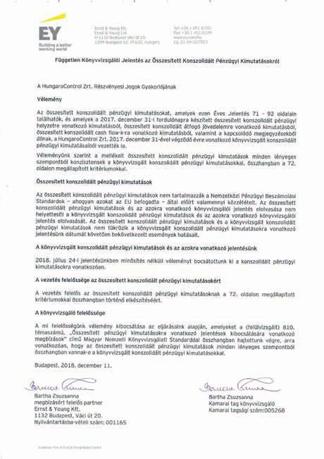 Pénzügyi áttekintés Financial