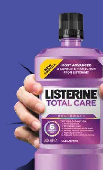 KI A TELJES KÖRŰ SZÁJÁPOLÁSÉRT 21 NAPIG LISTERINE TOTAL CARE SZÁJVÍZ MAT/6332/11/2018 1 NAP UTÁN 7