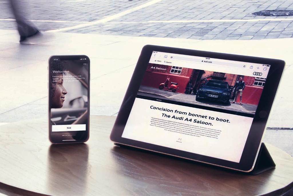 Az Audi vonzereje 50 51 Az Audi A4 vonzereje Bővebben az interneten Fedezze fel az új A4 világát! További információ, egyéniség és exkluzivitás: wwww.audi.