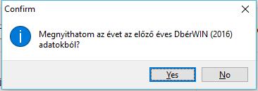 Adatok átvétele a DbérWIN 2016 programból Amikor először lép be egy cégbe, a szoftver érzékeli, hogy még üresek az adatbázisok.