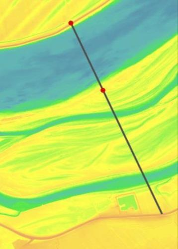 Digitális terepmodell (DTM) Középvízi meder keresztszelvény menti geodéziai felmérés Hullámtér Légi geodéziai LIDAR felmérés (nagy felbontás és pontosság) A különböző típusú felmérések