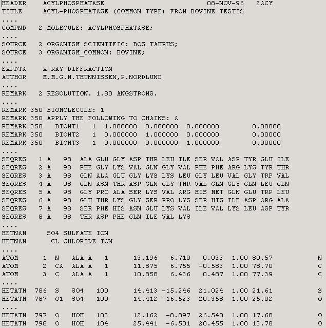 PDB fájl: http://www.wwpdb.org/documentation/format32/