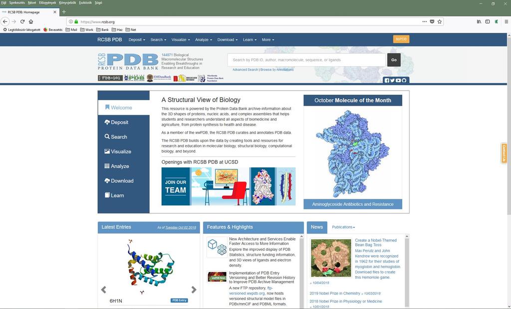 RCSB PDB: http://www.rcsb.org/pdb/home/home.