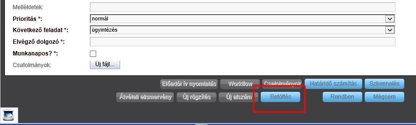 A gomb lenyomását követően válasszuk a Betöltés iktatás sablonból opciót,