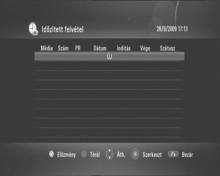 TV programok rögzítése A TV-programokat felveheti és elmentheti őket a belső HDD-re (merevlemezre), egy külső HDD-re vagy egy USB eszközre.