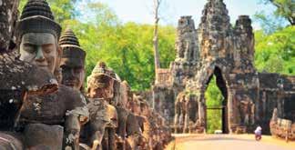 Mekong-folyón, az ezernyi buddhista szobrot rejtő Pak Ou barlangrendszer, Laosz selyemszövő és rizsborkészítő falvai, buddhista templomai, középkori és francia koloniális időket idéző épületei, a