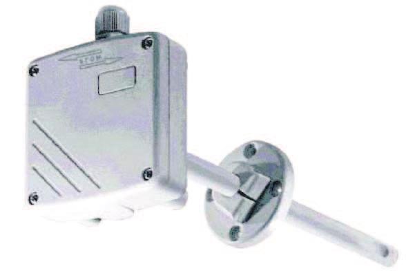 14 AIR QUALITY (CO 2 ) SENSOR - QSC Autocalibration duct infrared sensor, suitable for fan speed control depending on air quality (as CO 2 pollution); it supplies 0-10V output and needs a (generic or