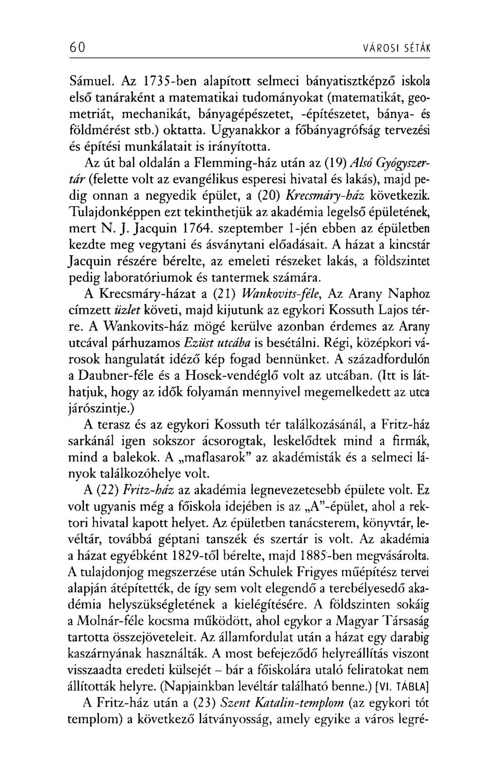 60 VÁROSI SÉTÁK Sámuel.