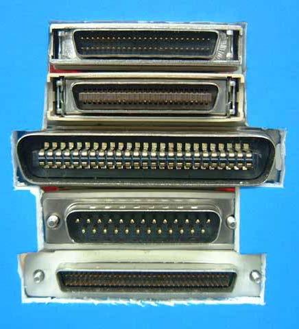 SCSI (Small Computer System Interface) A interfész nem csupán merevlemezek, hanem szkenner, nyomtató, CD meghajtó számára is elérhető