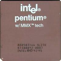 Intel Pentium MMX Hasonló mint az MMX nélküli Pentiumok, különbség a 16 helyett - 32 kilobájt elsődleges gyorstár, és az architektúrája is fejlettebb és persze az MMX. Mi is az a MMX?