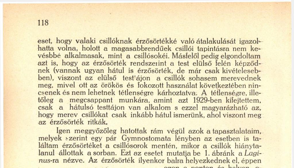 viszont meg az érzősörték ritkák.