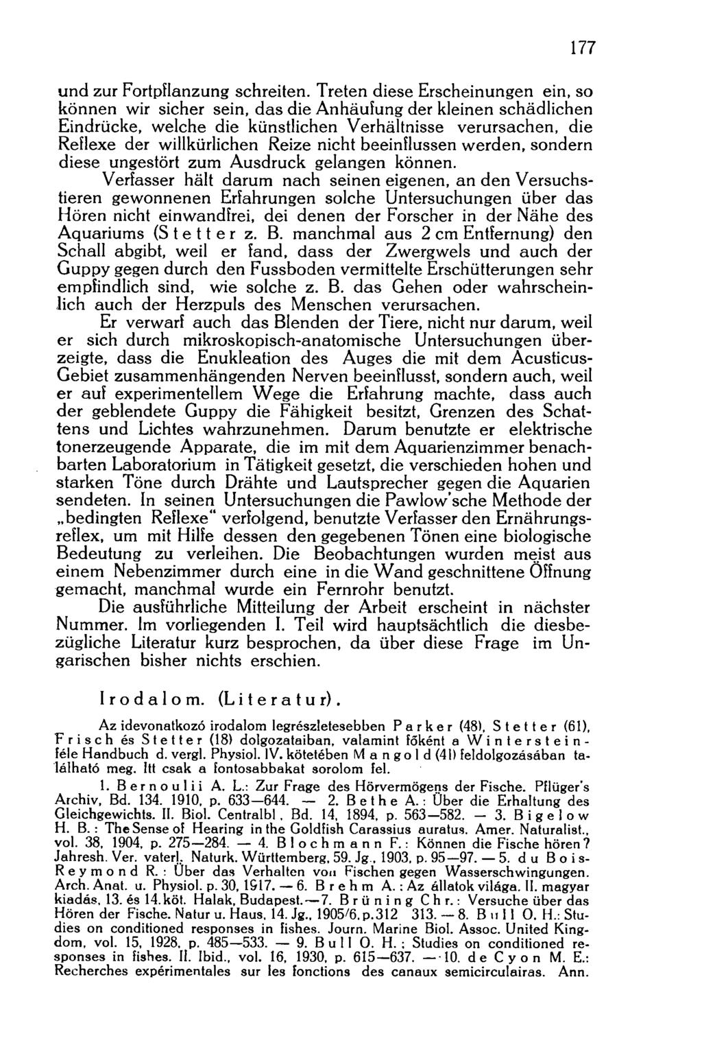 177 und zur Fortpflanzung schreiten.