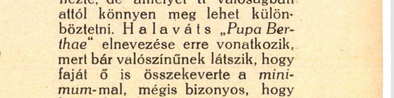 szerinte nem más, mint a nálunk ma is széltében elterjedt C. minimum Müll.