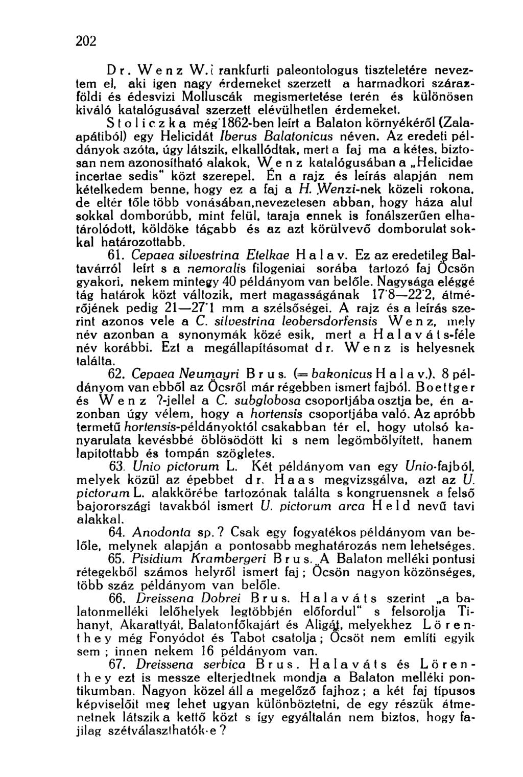 202 Dr. Wenz W.