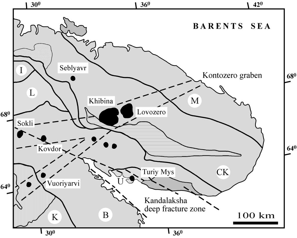 Kola-félsziget Khibina Sokli Kovdor