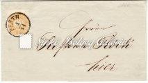 1864-es 2 krajcáros 9 1/2 fogazatú bélyeggel bérmentesítve. / 1866.11.01. Local letter sent as a printed matter in Pest. Franked with a 1864's 2 krajcár stamp with 9 1/2 perforation. 1866.12.