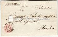 07. Helyi levél nyomtatványként feladva Pesten. 99. tétel 1865.06.14. III. zóna, távolsági levél Pest és Hajduböszörmény között. 98. tétel 1863-1864 kiadás / 1863-1864 issues 1866.12.10.