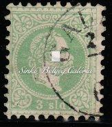 Hungarian Post in Romania 5 sld stamps on a piece in a coherent horizontal pair with red PLOJESTIE cancellation. Dott Enzo Diena attest! 1867. Könyvnyomat.