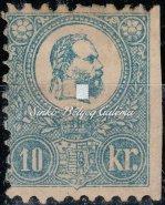 Lithography 2 krajcar stamp in orange-yellow color print. Strongly perforated into the picture. +50% Kikiáltási ár: 36.000 Ft 1871.