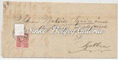 Kikiáltási ár: 15.000 Ft 1871. Réznyomat 5+10 kr. Ajánlott. Magyar-Ittebe-Szt. György/ Am Begacanal R! +500 Gp. / 1871. Engraved 5+10 kr.